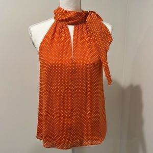 Joie Orange Polka-dot tank top